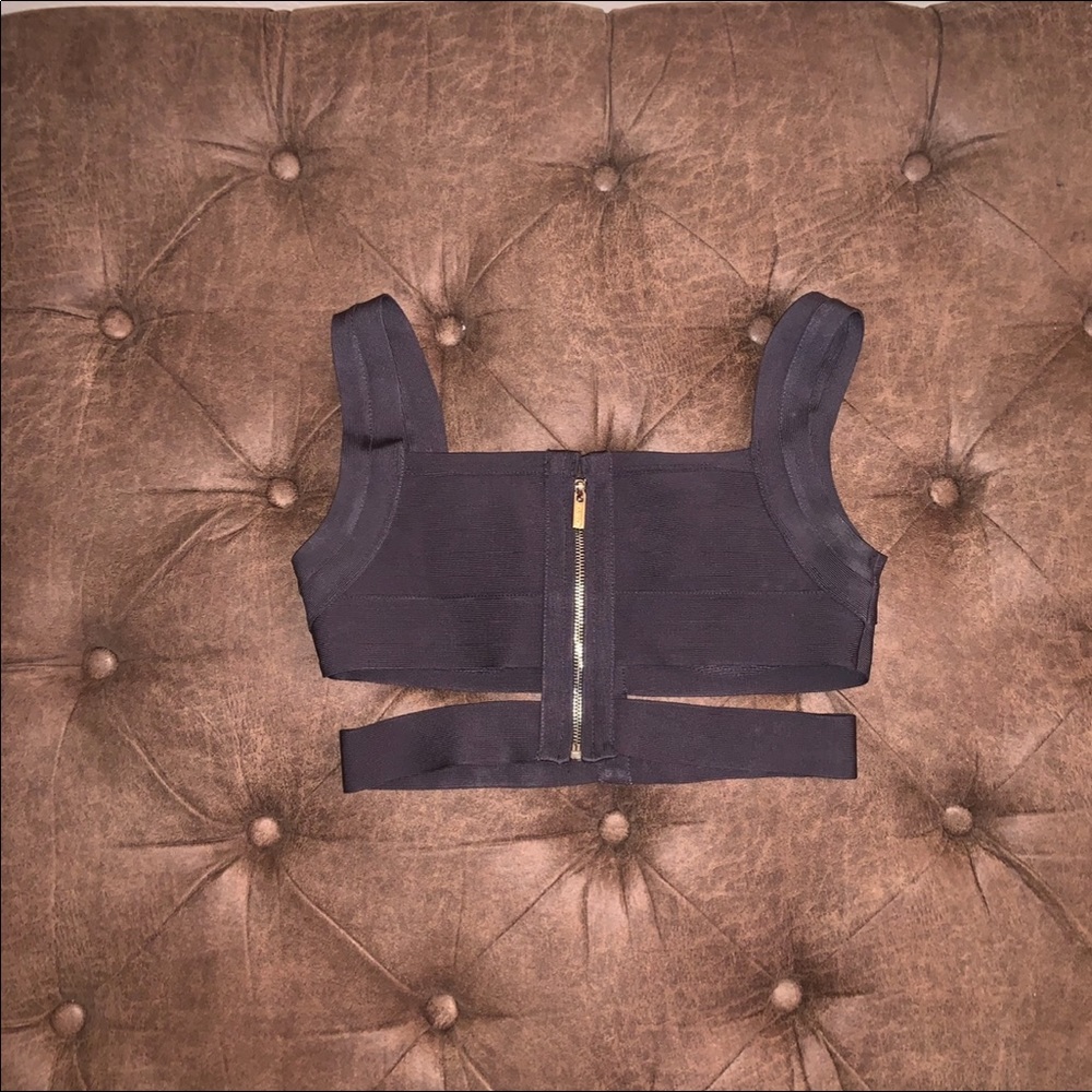 Grey two piece bandage outfit